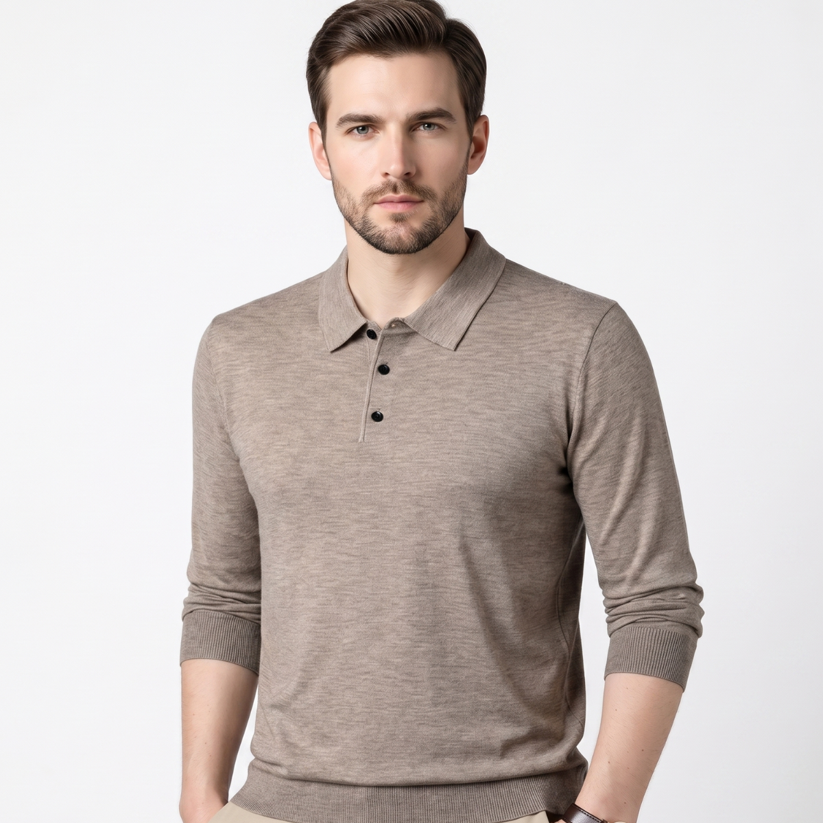 Camisa informal de manga larga para hombre (50 % de descuento)