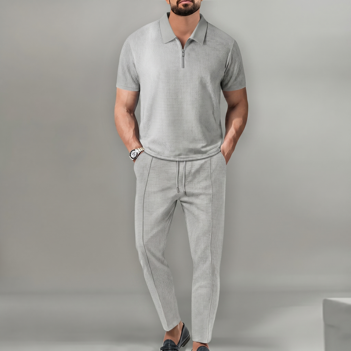 Conjunto Polo Zipper Blanc