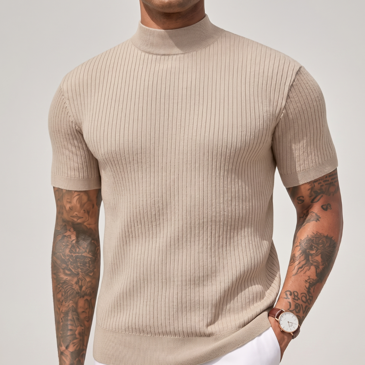 Playera Acanalada Cuello Perkins