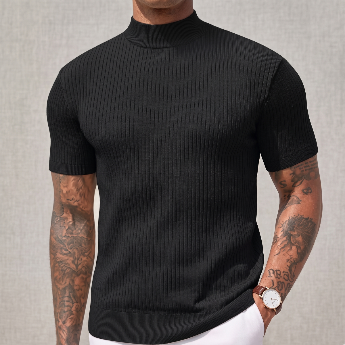 Playera Acanalada Cuello Perkins